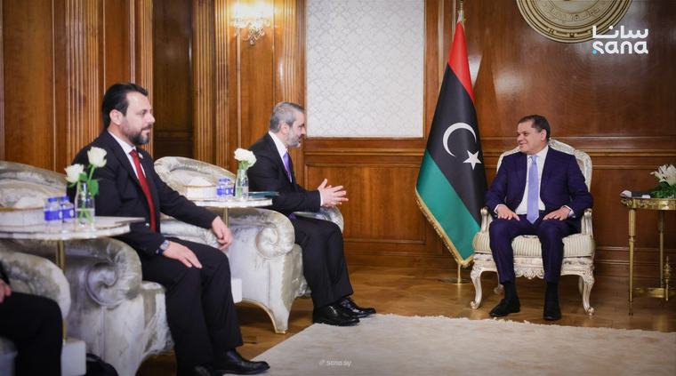 الشيباني والدبيبة يبحثان تعزيز العلاقات السورية الليبية وتوسيع آفاق التعاون